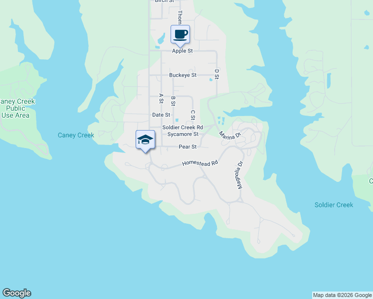 map of restaurants, bars, coffee shops, grocery stores, and more near 8910 Pear Street in Kingston