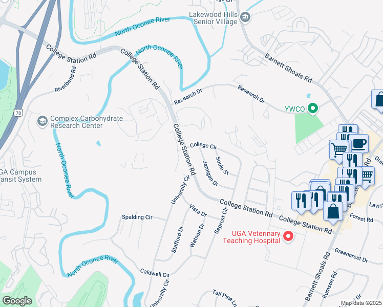 map of restaurants, bars, coffee shops, grocery stores, and more near in Athens