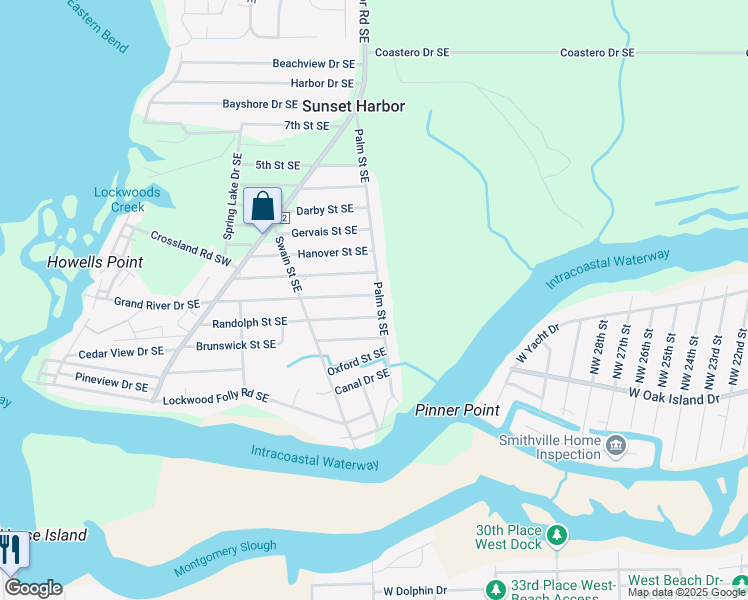 map of restaurants, bars, coffee shops, grocery stores, and more near 697 Brookneal St SE in Bolivia