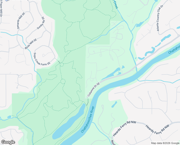 map of restaurants, bars, coffee shops, grocery stores, and more near 900 Riverview Drive in Marietta