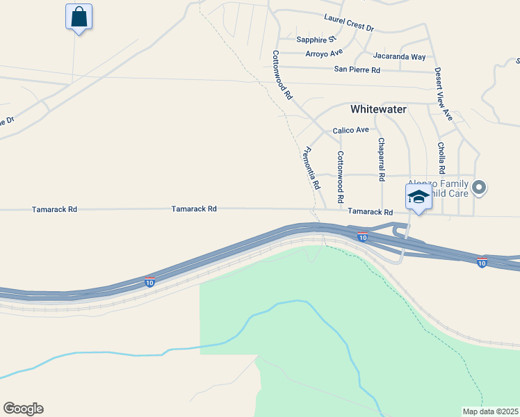 map of restaurants, bars, coffee shops, grocery stores, and more near Tamarack Road in Whitewater