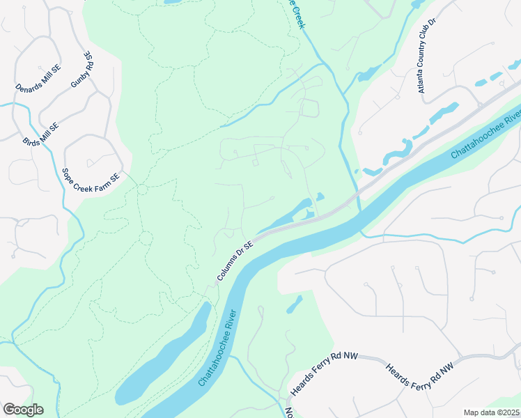 map of restaurants, bars, coffee shops, grocery stores, and more near 1104 Riverview Drive in Marietta