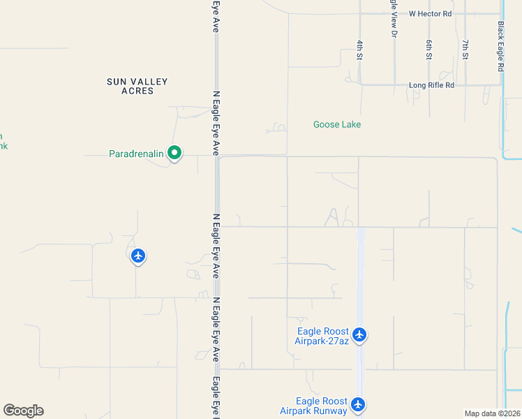map of restaurants, bars, coffee shops, grocery stores, and more near 51340 West Iver Road in Aguila