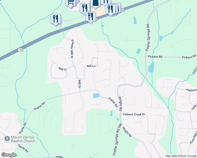 map of restaurants, bars, coffee shops, grocery stores, and more near 49 Heartwood Crossing in Dallas