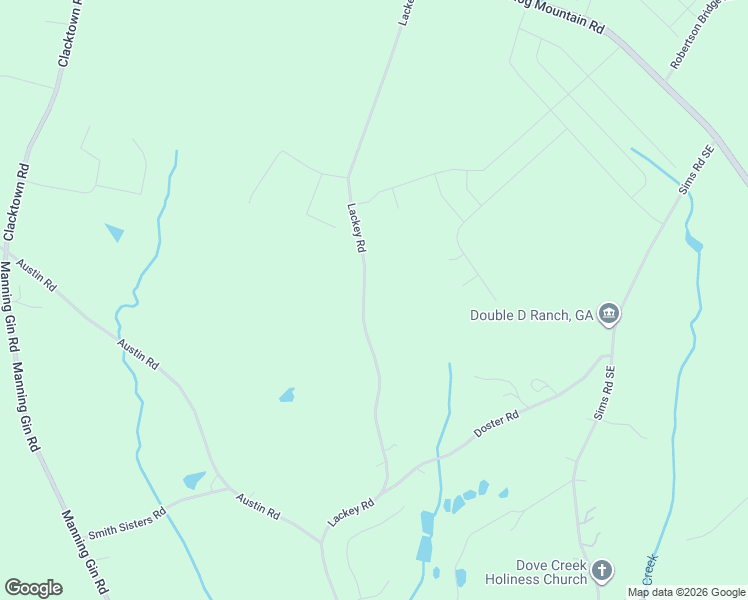 map of restaurants, bars, coffee shops, grocery stores, and more near 1270 Lackey Road in Winder