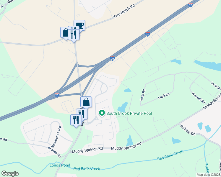 map of restaurants, bars, coffee shops, grocery stores, and more near 743 Westfield Road in Lexington