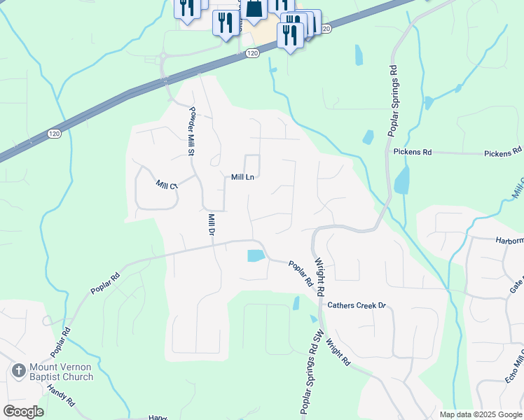 map of restaurants, bars, coffee shops, grocery stores, and more near 49 Heartwood Crossing in Dallas