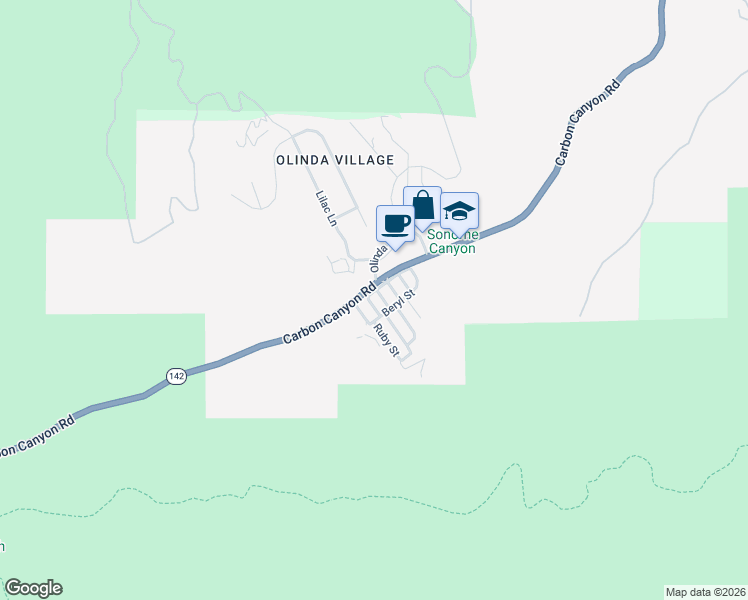 map of restaurants, bars, coffee shops, grocery stores, and more near 39 Jasper Street in Brea
