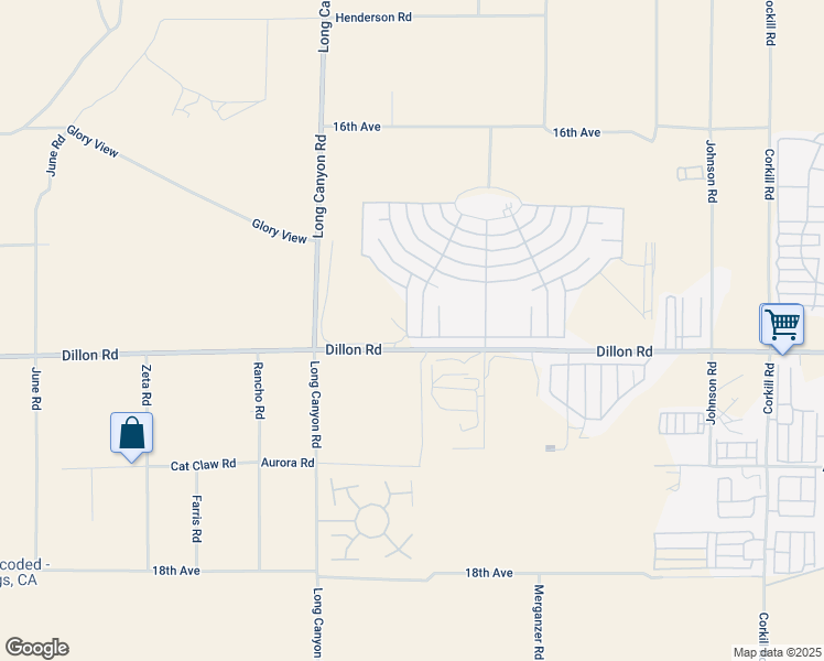 map of restaurants, bars, coffee shops, grocery stores, and more near 69270 Fairway Road in Desert Hot Springs