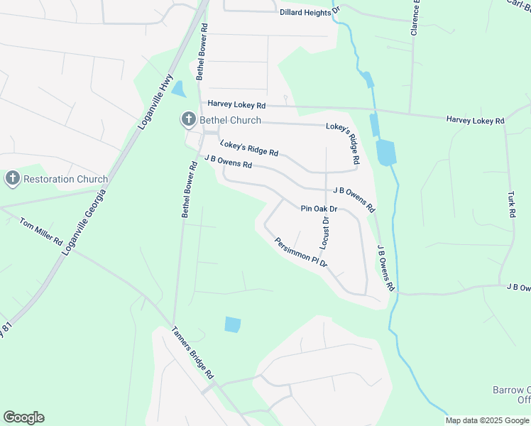 map of restaurants, bars, coffee shops, grocery stores, and more near 1210 Persimmon Place Drive in Bethlehem