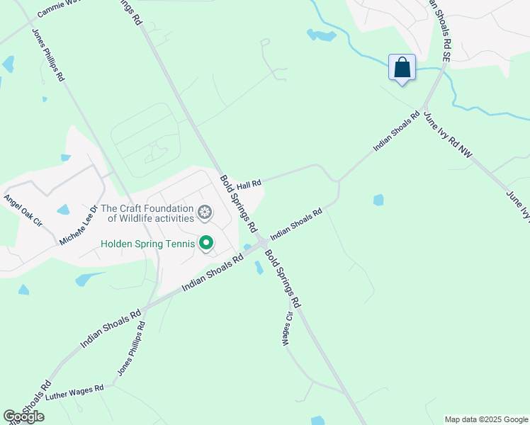 map of restaurants, bars, coffee shops, grocery stores, and more near 3200 Indian Shoals Road in Dacula