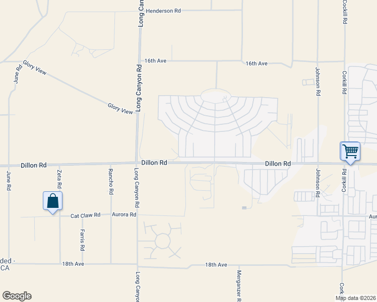 map of restaurants, bars, coffee shops, grocery stores, and more near 16860 Vista Del Sol in Desert Hot Springs