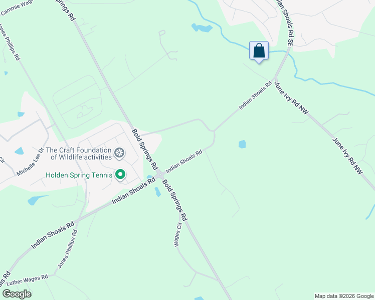 map of restaurants, bars, coffee shops, grocery stores, and more near 3230 Indian Shoals Road in Dacula