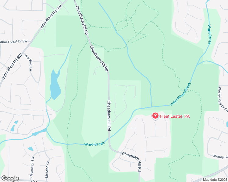 map of restaurants, bars, coffee shops, grocery stores, and more near 1182 Larson Lane Southwest in Marietta