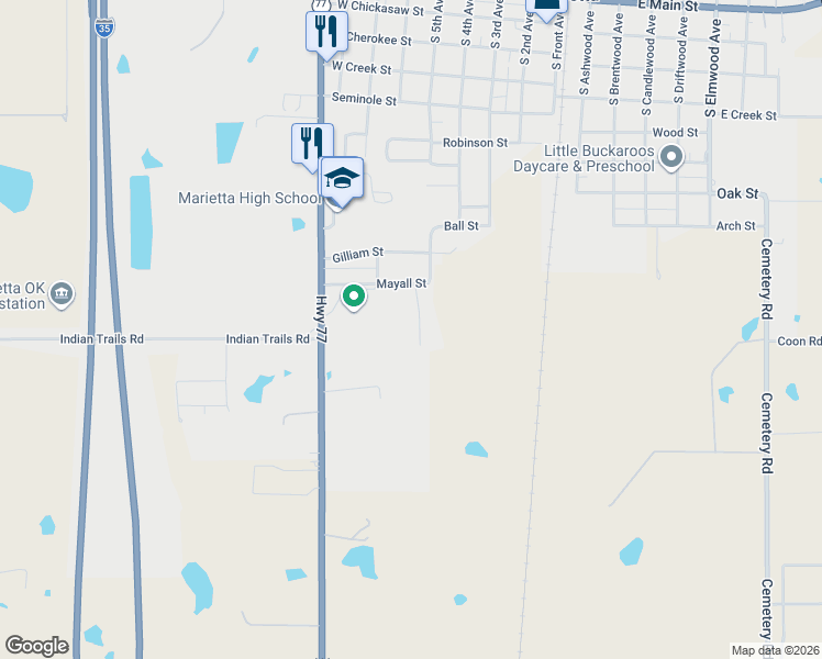 map of restaurants, bars, coffee shops, grocery stores, and more near 1212 Gantt Drive in Marietta