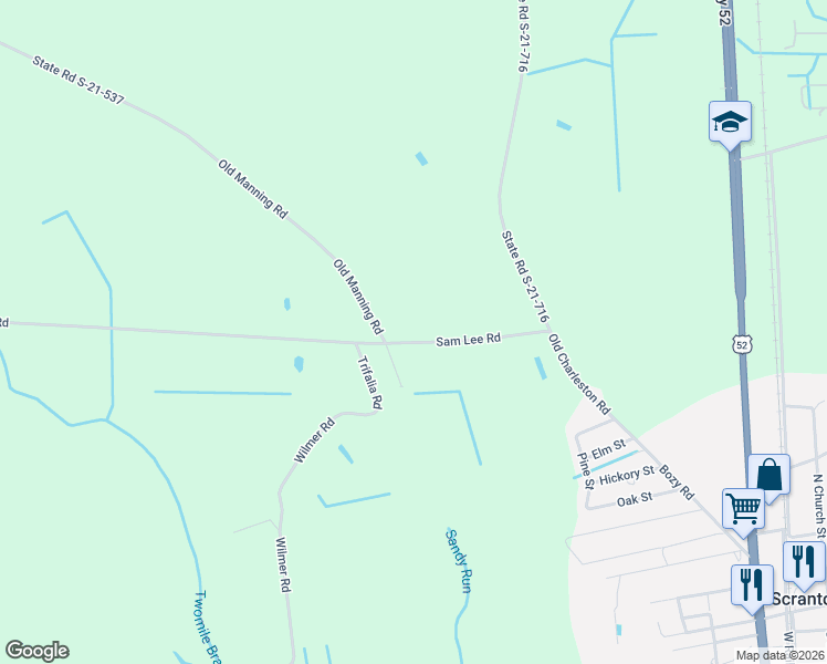 map of restaurants, bars, coffee shops, grocery stores, and more near 458-476 State Road S-21-537 in Scranton