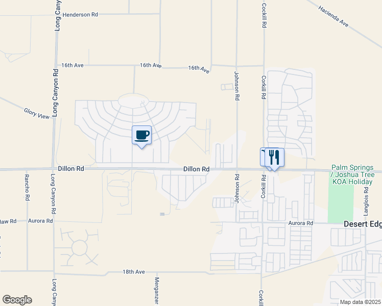 map of restaurants, bars, coffee shops, grocery stores, and more near in Garnet