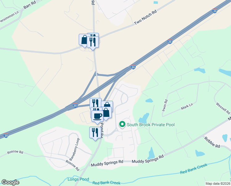 map of restaurants, bars, coffee shops, grocery stores, and more near 110 Whitton Court in Lexington