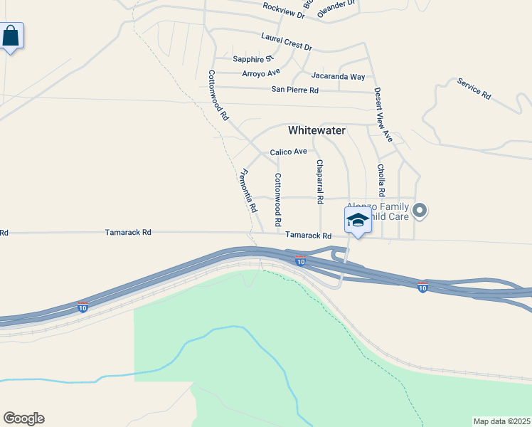 map of restaurants, bars, coffee shops, grocery stores, and more near Tamarack Road in Whitewater