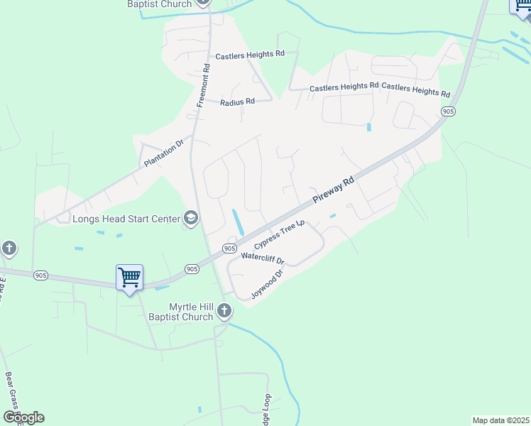 map of restaurants, bars, coffee shops, grocery stores, and more near 100 Oak Leaf Drive in Longs