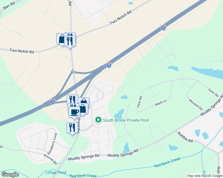 map of restaurants, bars, coffee shops, grocery stores, and more near 667 Twisted Oak Court in Lexington