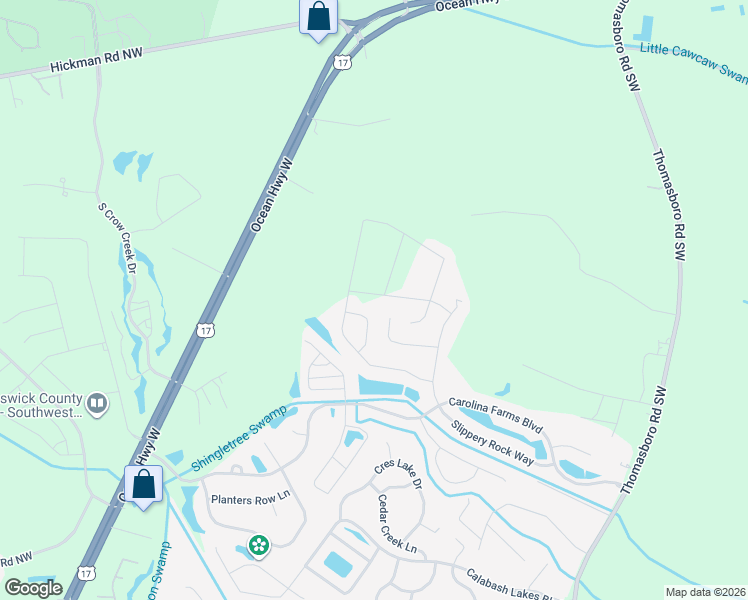 map of restaurants, bars, coffee shops, grocery stores, and more near 1238 Fence Post Lane in Carolina Shores