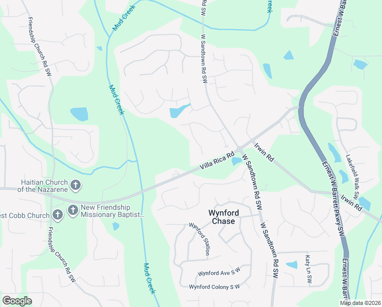 map of restaurants, bars, coffee shops, grocery stores, and more near 1154 Villa Rica Road in Marietta