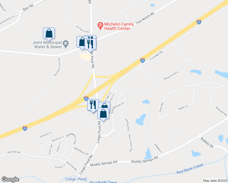 map of restaurants, bars, coffee shops, grocery stores, and more near 102 Whitton Court in Lexington
