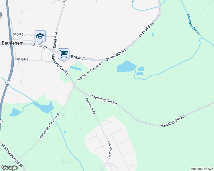map of restaurants, bars, coffee shops, grocery stores, and more near 1043 Tia Drive in Bethlehem