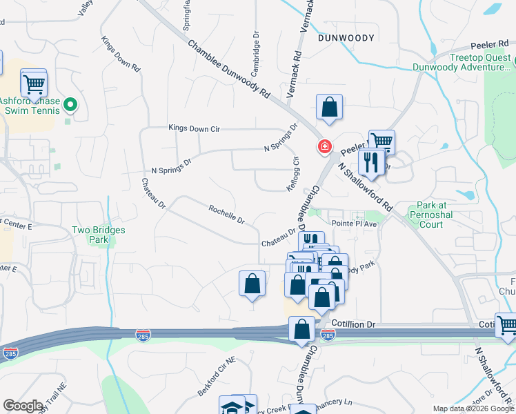 map of restaurants, bars, coffee shops, grocery stores, and more near 4486 Orleans Court in Atlanta