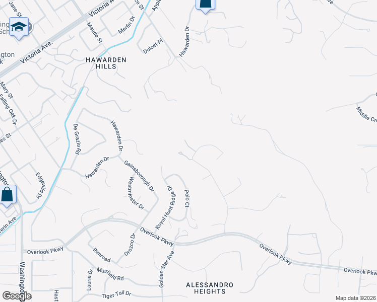 map of restaurants, bars, coffee shops, grocery stores, and more near 6872 Chartwell Drive in Riverside