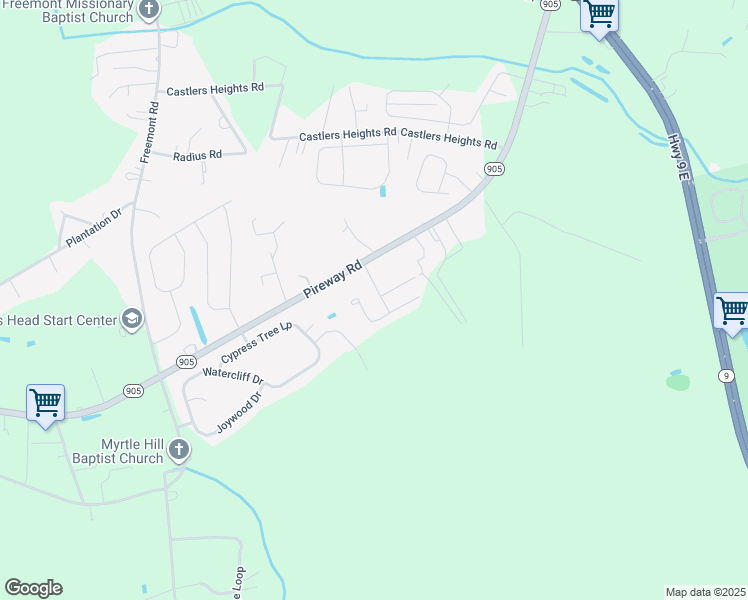 map of restaurants, bars, coffee shops, grocery stores, and more near 110 Station Street in Longs