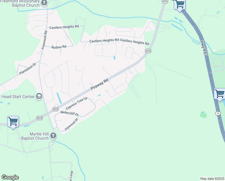 map of restaurants, bars, coffee shops, grocery stores, and more near 110 Station Street in Longs