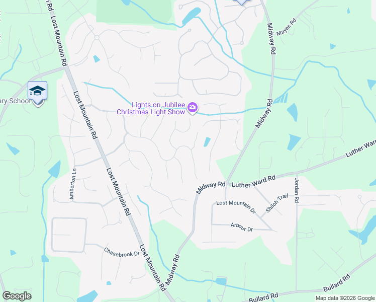 map of restaurants, bars, coffee shops, grocery stores, and more near 4661 Oakleigh Manor Drive in Powder Springs