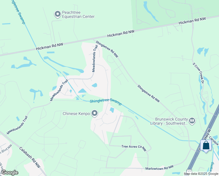 map of restaurants, bars, coffee shops, grocery stores, and more near 648 Meadowbrook Lane in Calabash