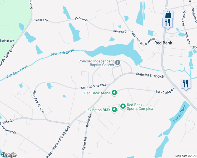 map of restaurants, bars, coffee shops, grocery stores, and more near 108 Commonwealth Court in Lexington