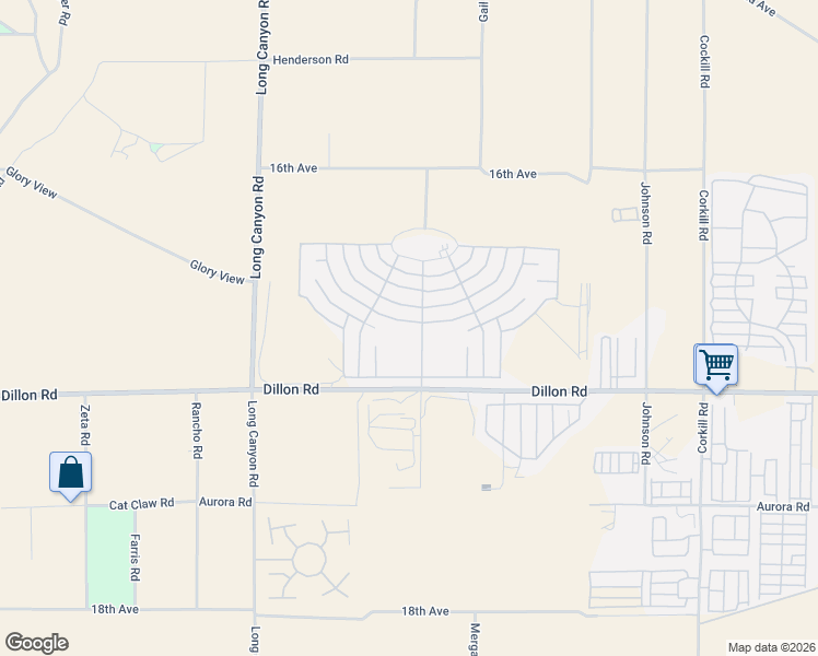 map of restaurants, bars, coffee shops, grocery stores, and more near 69353 Parkside Drive in Desert Hot Springs