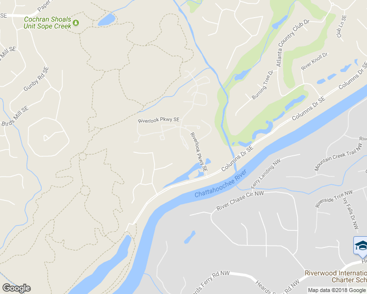 map of restaurants, bars, coffee shops, grocery stores, and more near 5680 River Heights Crossing Southeast in Marietta
