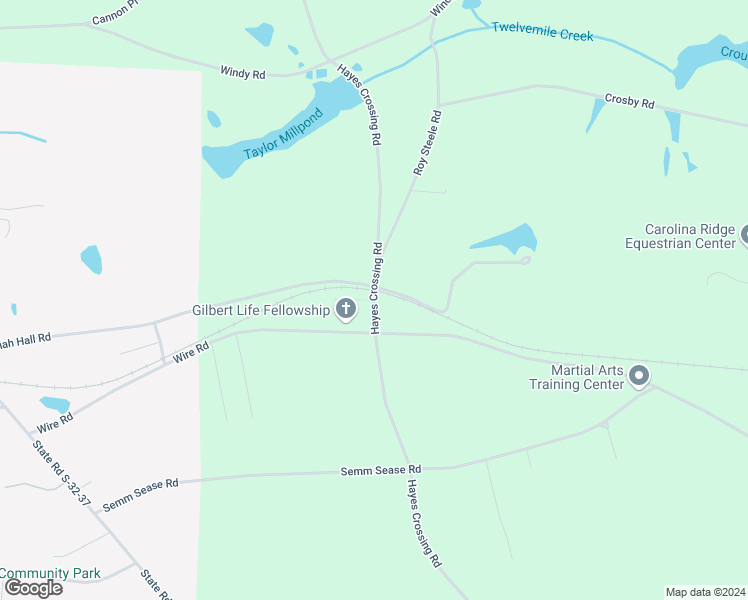 map of restaurants, bars, coffee shops, grocery stores, and more near 810 Hayes Crossing Road in Gilbert