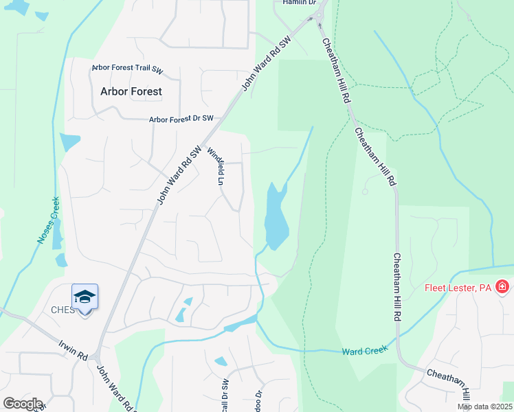 map of restaurants, bars, coffee shops, grocery stores, and more near 1126 Wedgefield Drive Southwest in Marietta