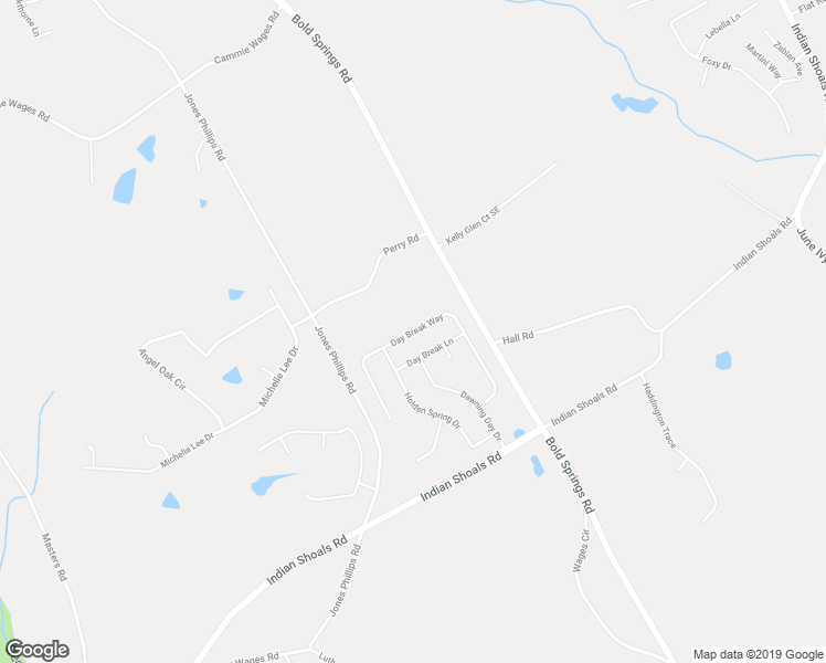 map of restaurants, bars, coffee shops, grocery stores, and more near 2420 Day Break Way in Dacula