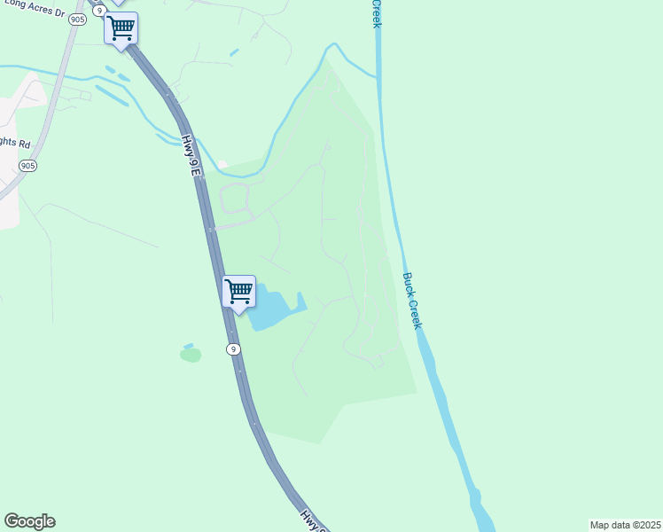 map of restaurants, bars, coffee shops, grocery stores, and more near 660 Bucks Trail in Longs