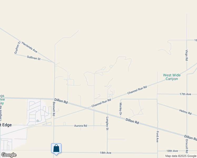 map of restaurants, bars, coffee shops, grocery stores, and more near 16600 Newport Road in Desert Hot Springs
