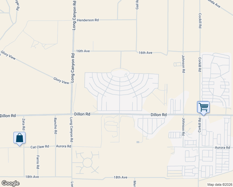 map of restaurants, bars, coffee shops, grocery stores, and more near 69380 Parkside Drive in Desert Hot Springs