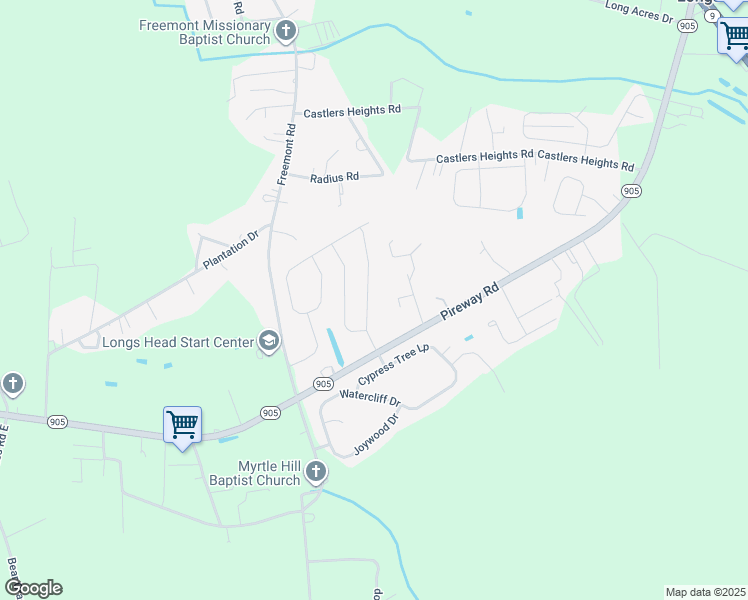 map of restaurants, bars, coffee shops, grocery stores, and more near 100 Oak Leaf Drive in Longs