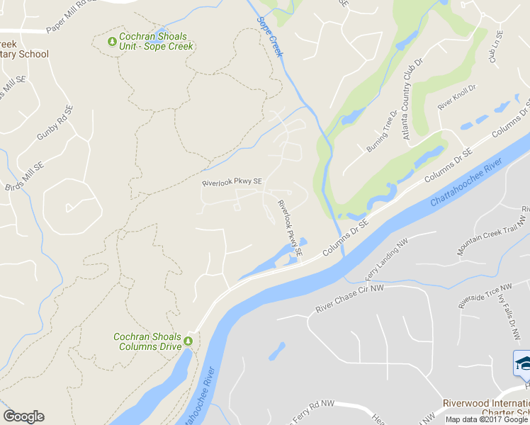 map of restaurants, bars, coffee shops, grocery stores, and more near 5566 River Heights Crossing Southeast in Marietta