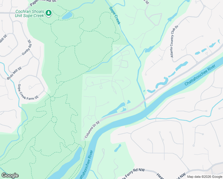 map of restaurants, bars, coffee shops, grocery stores, and more near 5672 River Heights Crossing Southeast in Marietta