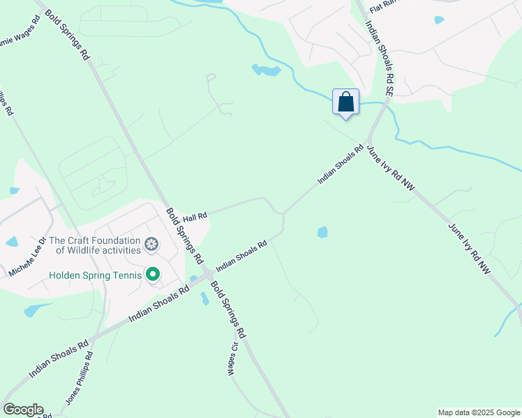 map of restaurants, bars, coffee shops, grocery stores, and more near 3284 Hall Road in Dacula