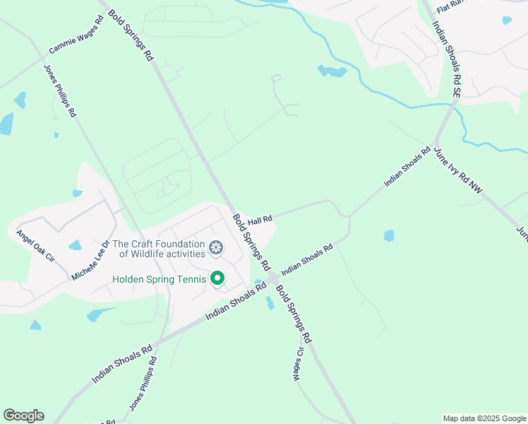 map of restaurants, bars, coffee shops, grocery stores, and more near 3165 Hall Road in Dacula