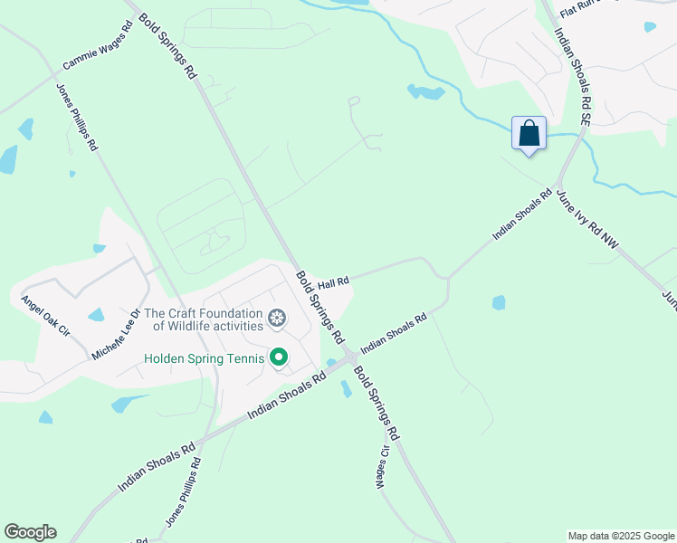 map of restaurants, bars, coffee shops, grocery stores, and more near 3165 Hall Road in Dacula